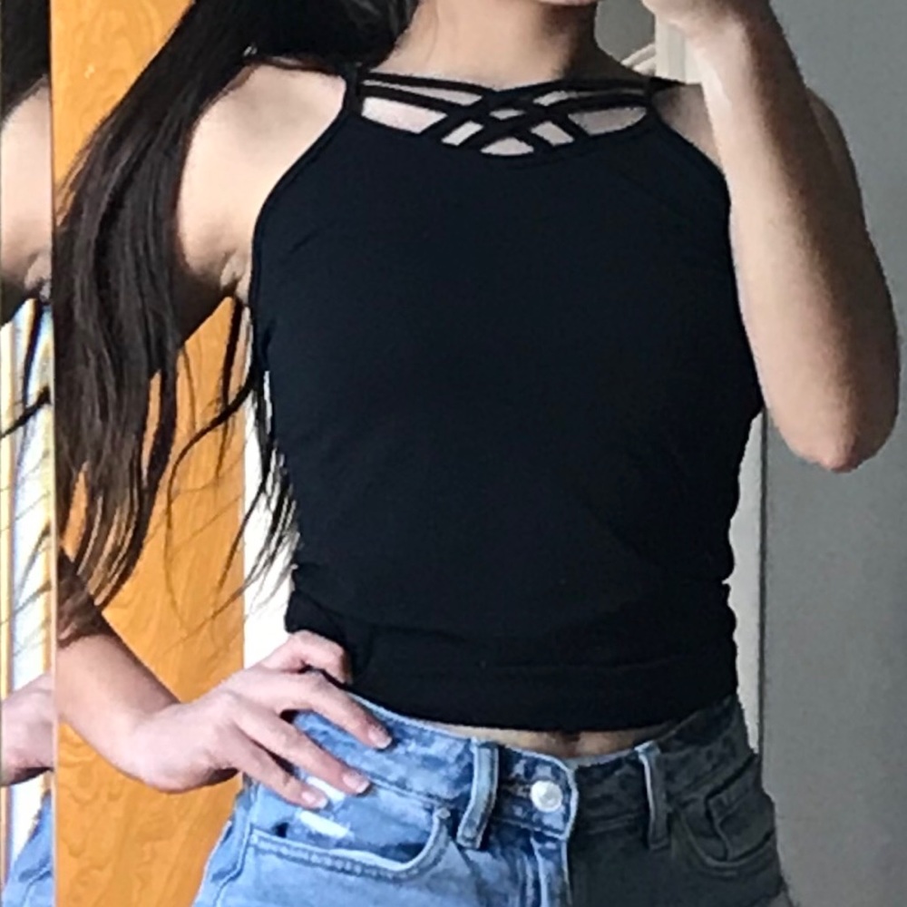 Black tank top